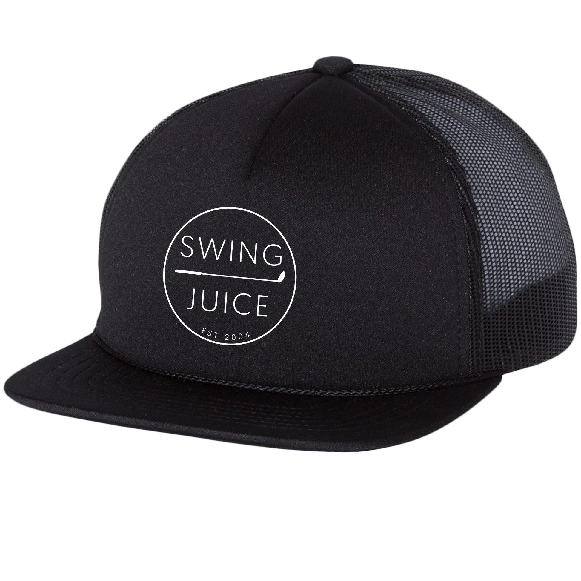 SwingJuice Golf Retro Foam Trucker Hat-Black