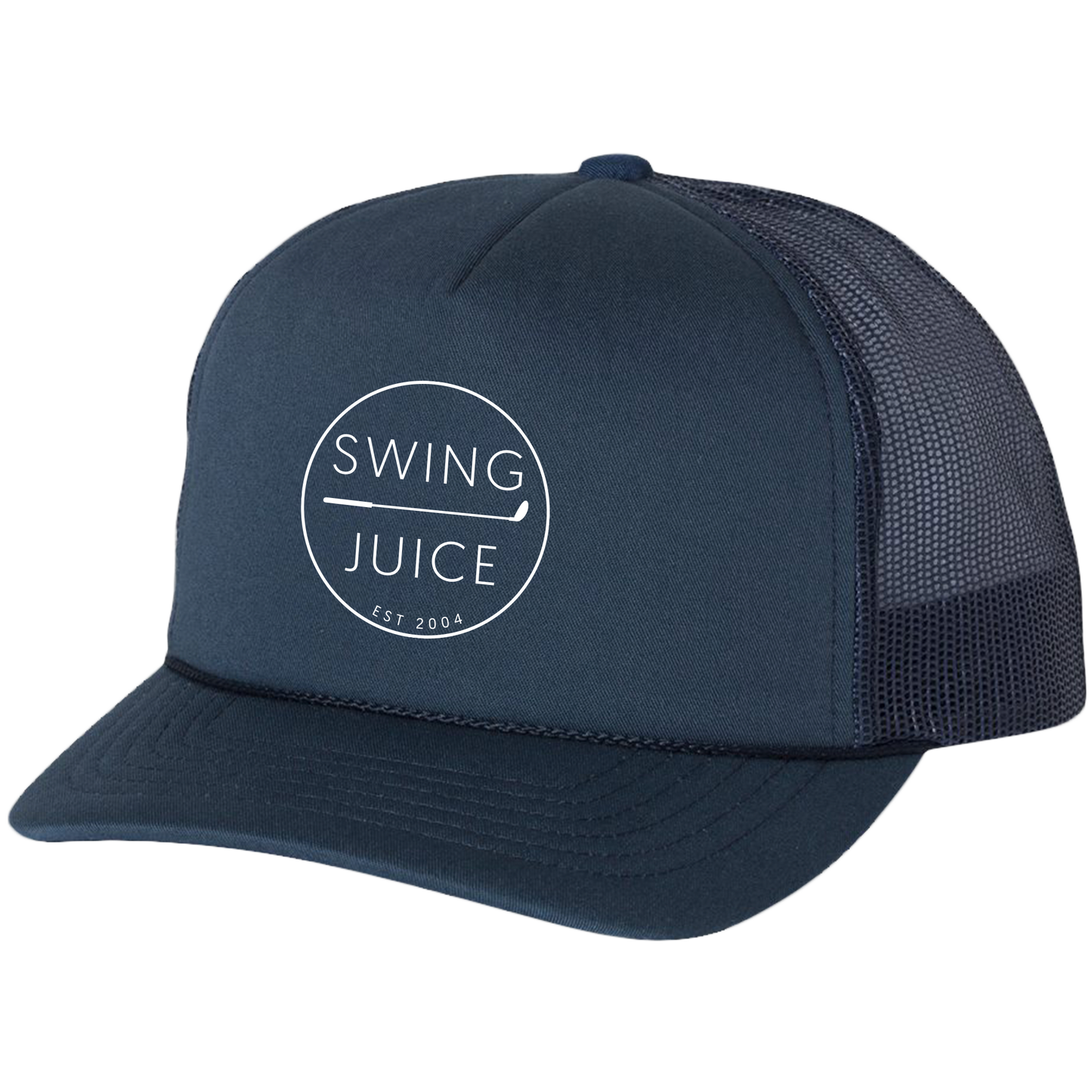 SwingJuice Golf Retro Foam Trucker Hat-Navy