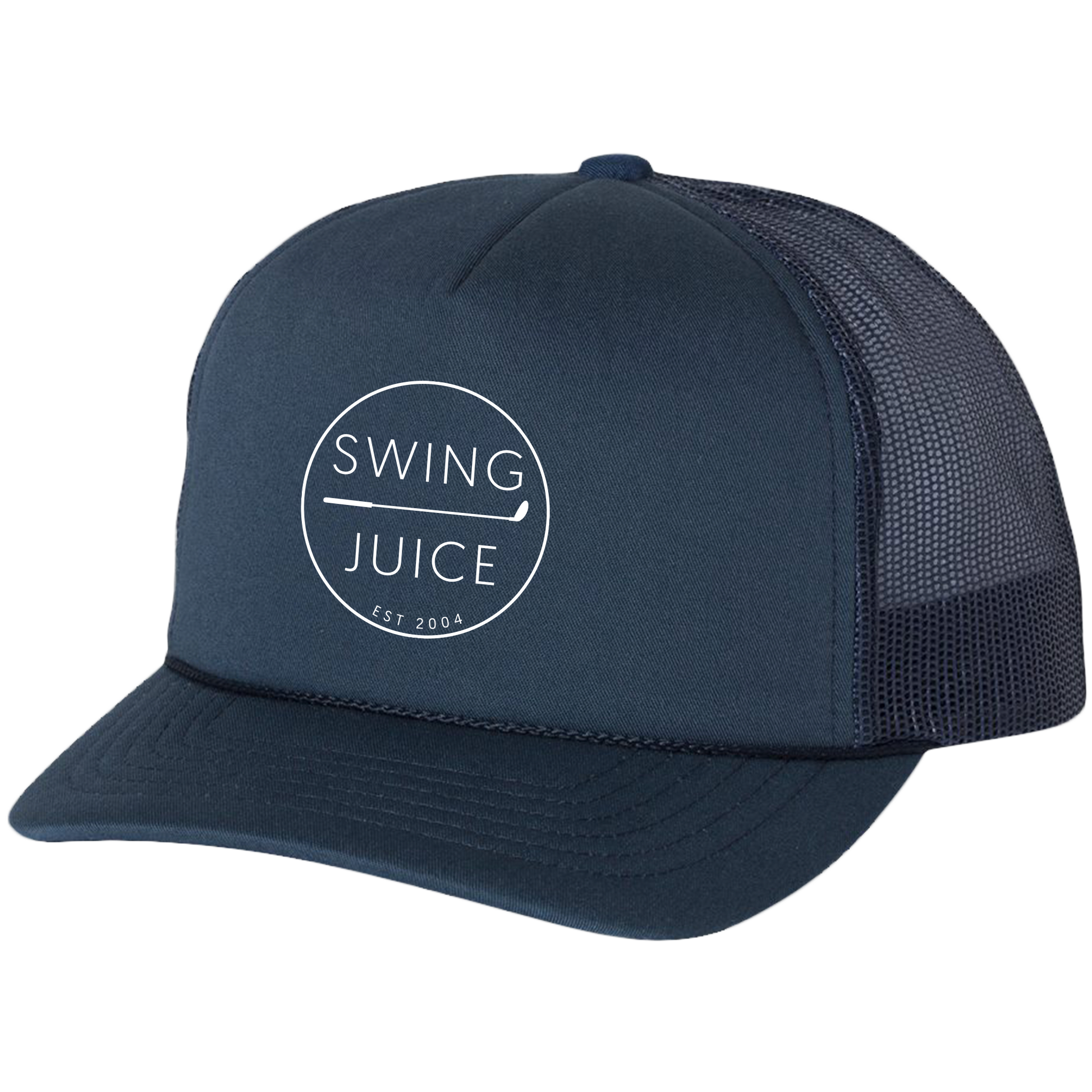 SwingJuice Golf Retro Foam Trucker Hat-Navy