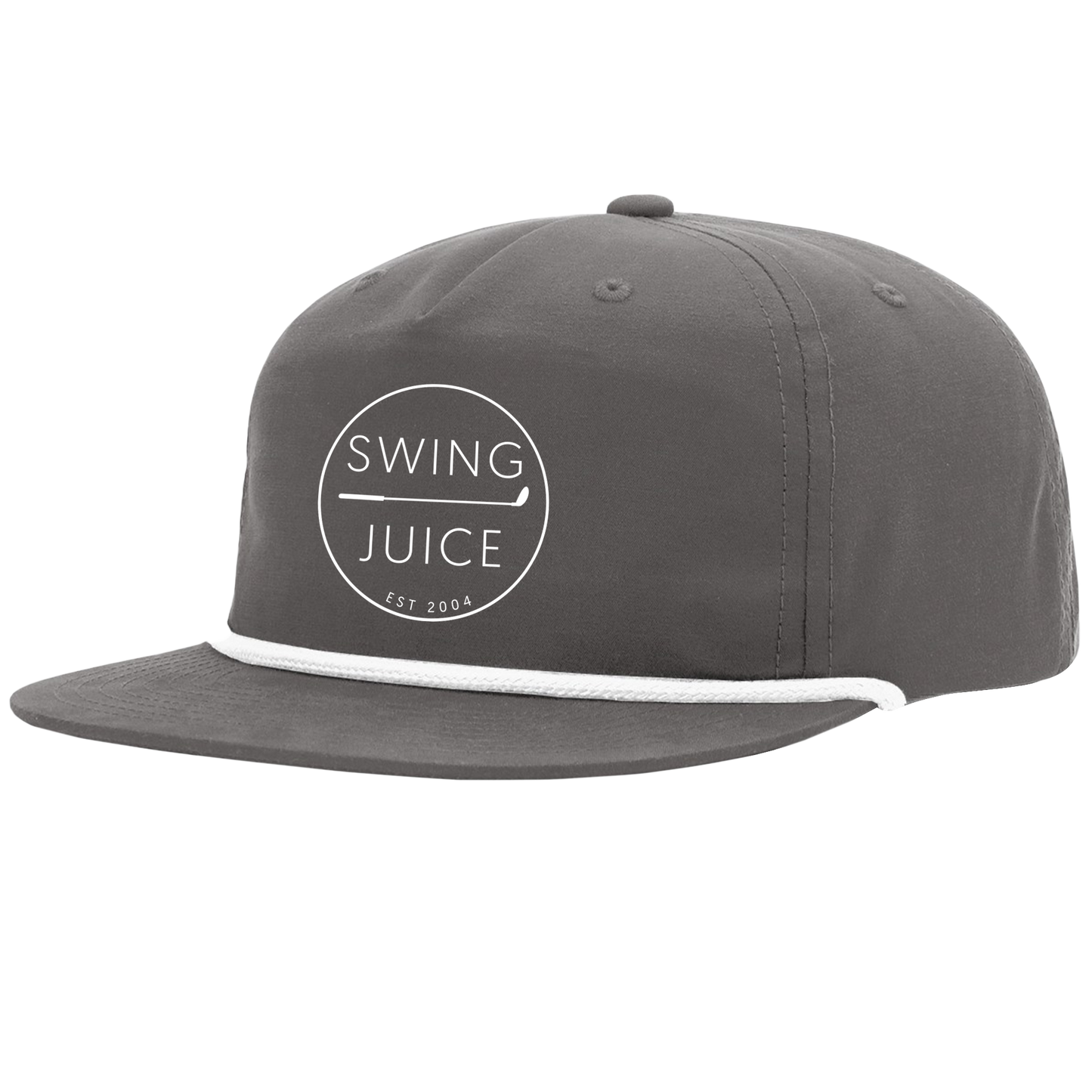 SwingJuice Golf Retro Rope Hat-Charcoal White