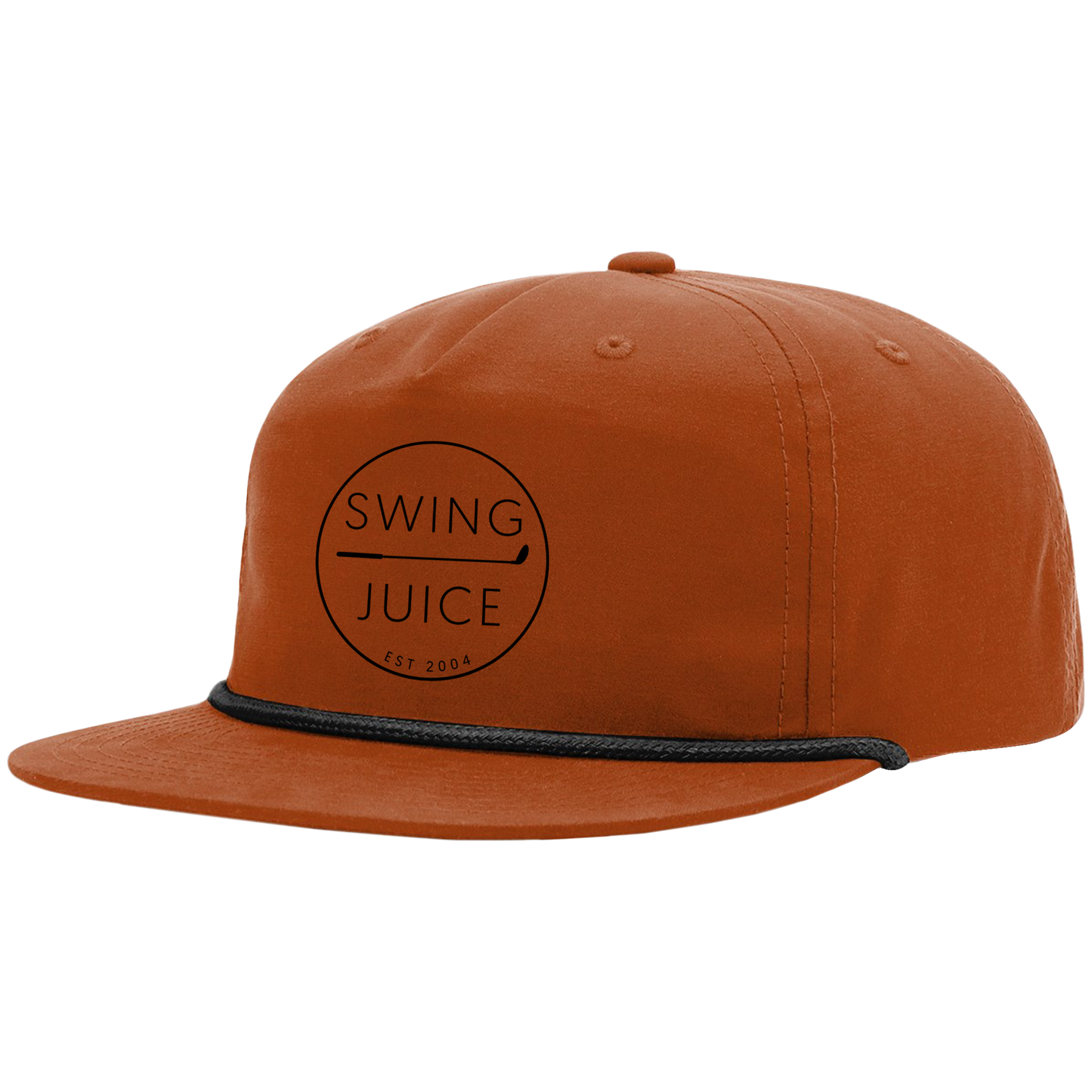 SwingJuice Golf Retro Rope Hat-Dark Orange Black