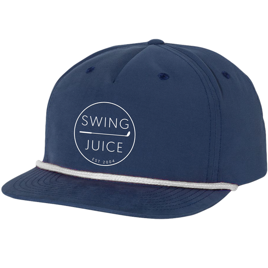 SwingJuice Golf Retro Rope Hat-Navy White