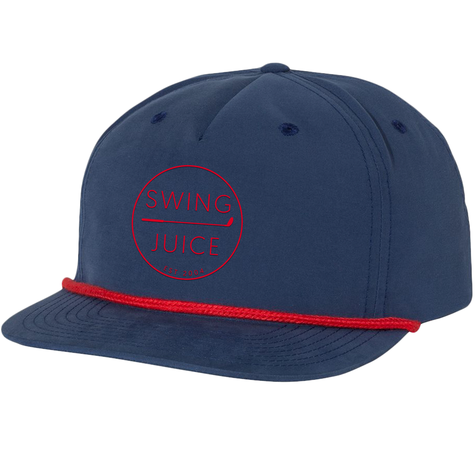 SwingJuice Golf Retro Rope Hat-Navy Red