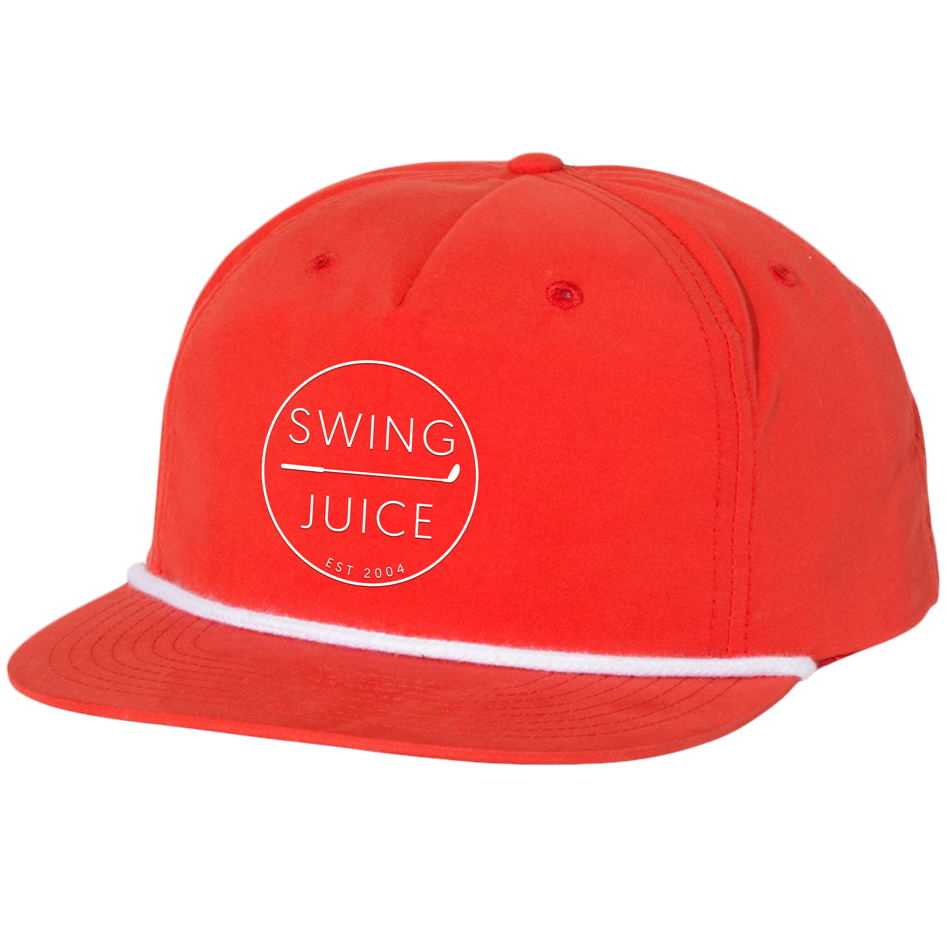 SwingJuice Golf Retro Rope Hat-Red White