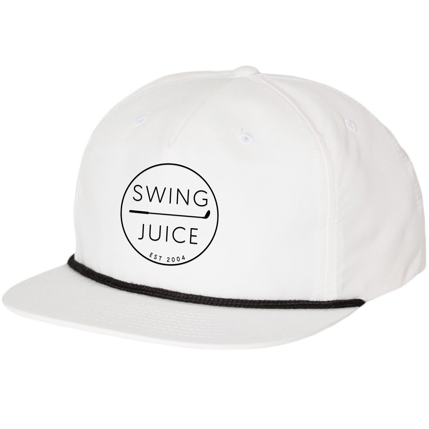 SwingJuice Golf Retro Rope Hat-White Black