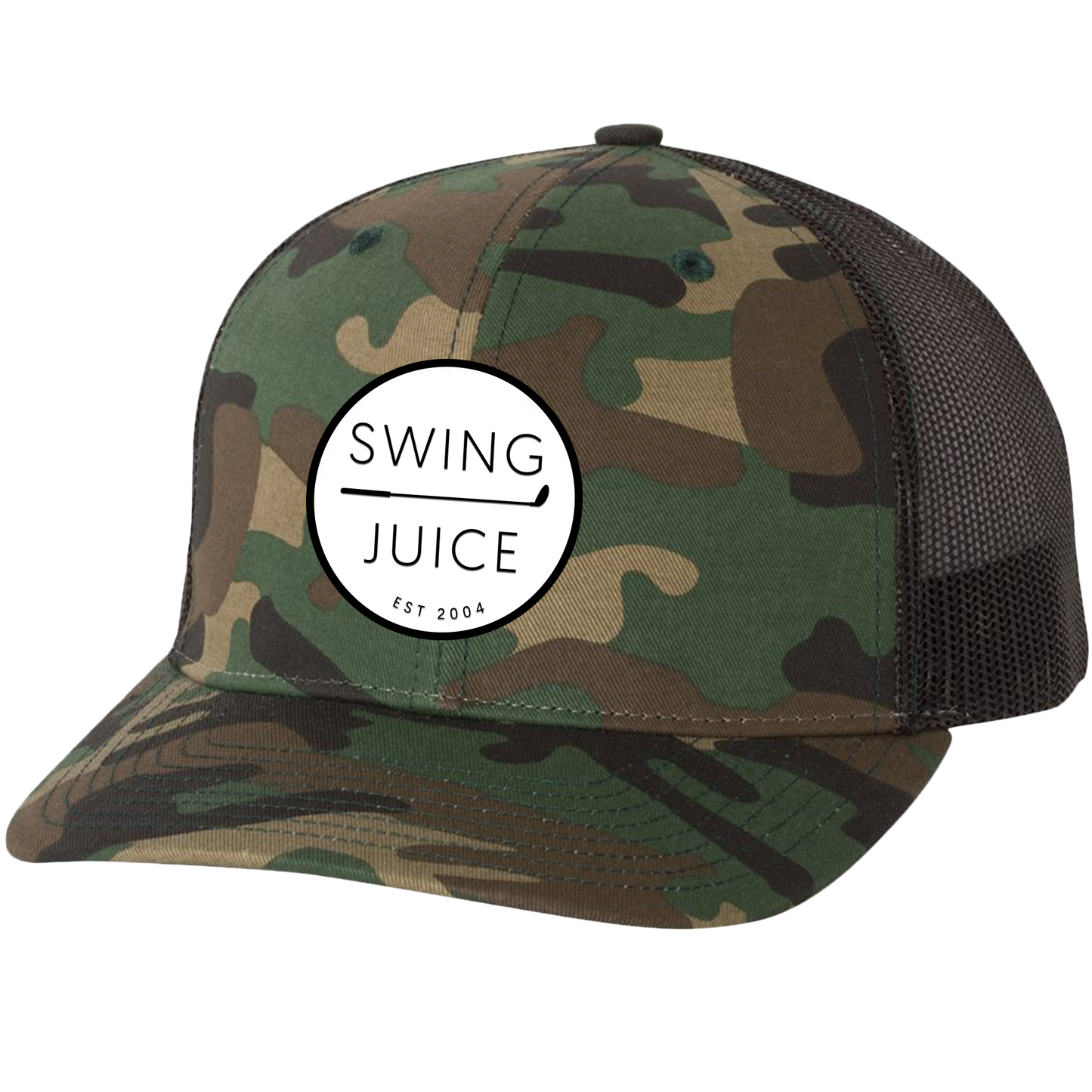 SwingJuice Golf Retro Trucker Hat-Camo