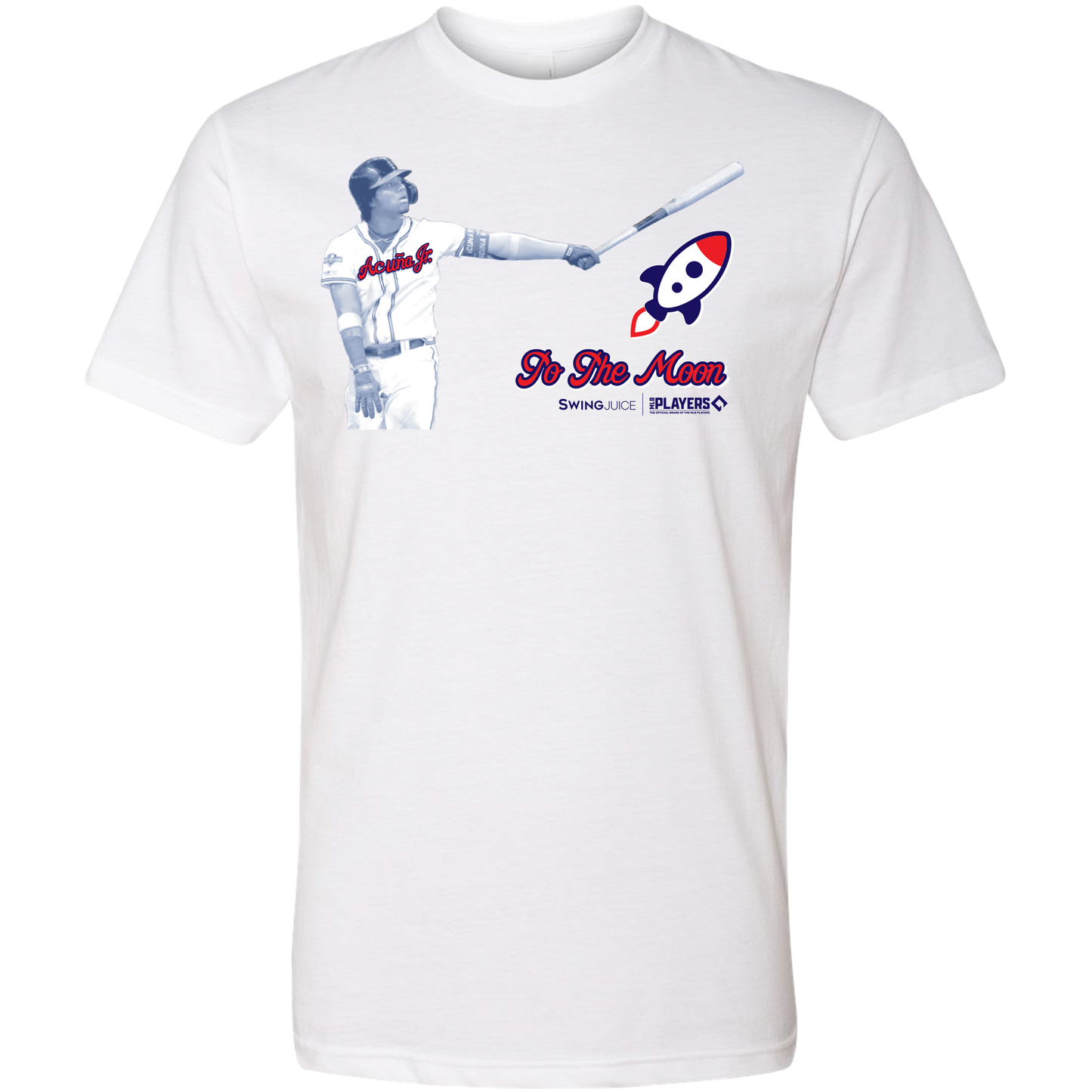 SwingJuice Baseball Ronald Acúna Jr MLBPA Unisex Short Sleeve T-Shirt-White