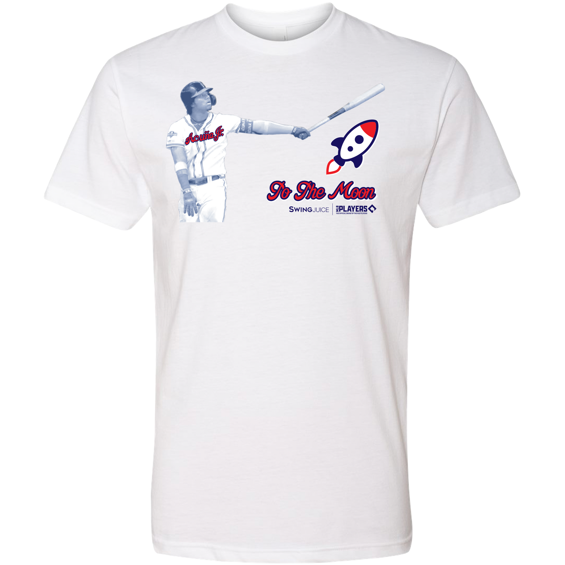 SwingJuice Baseball Ronald Acúna Jr MLBPA Unisex Short Sleeve T-Shirt-White