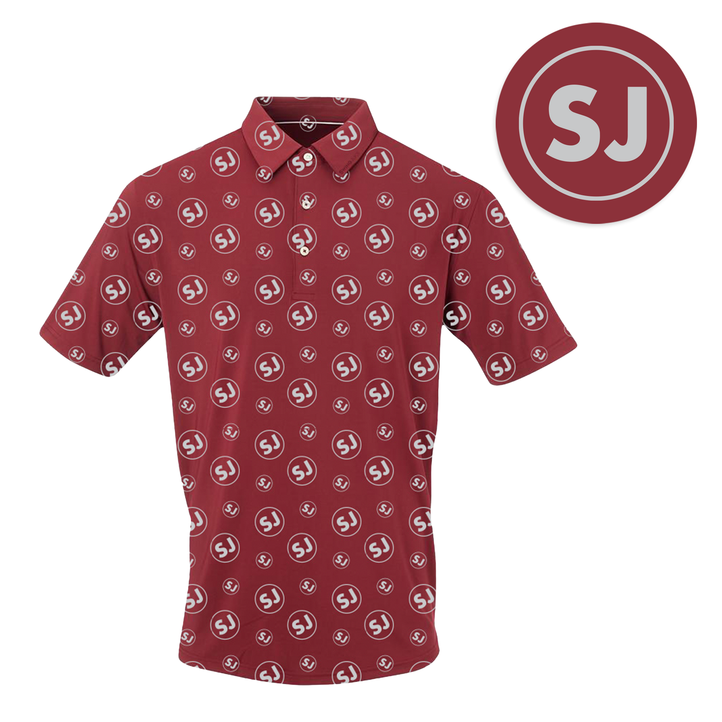 SwingJuice Golf SJ Men's Performance Polo-Merlot