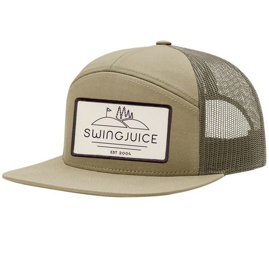 SwingJuice Golf SJ Woods Trucker Hat-Khaki Loden