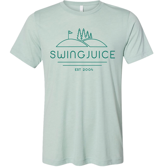 SwingJuice Golf SJ Woods Unisex Short Sleeve T-Shirt-Dusty Blue