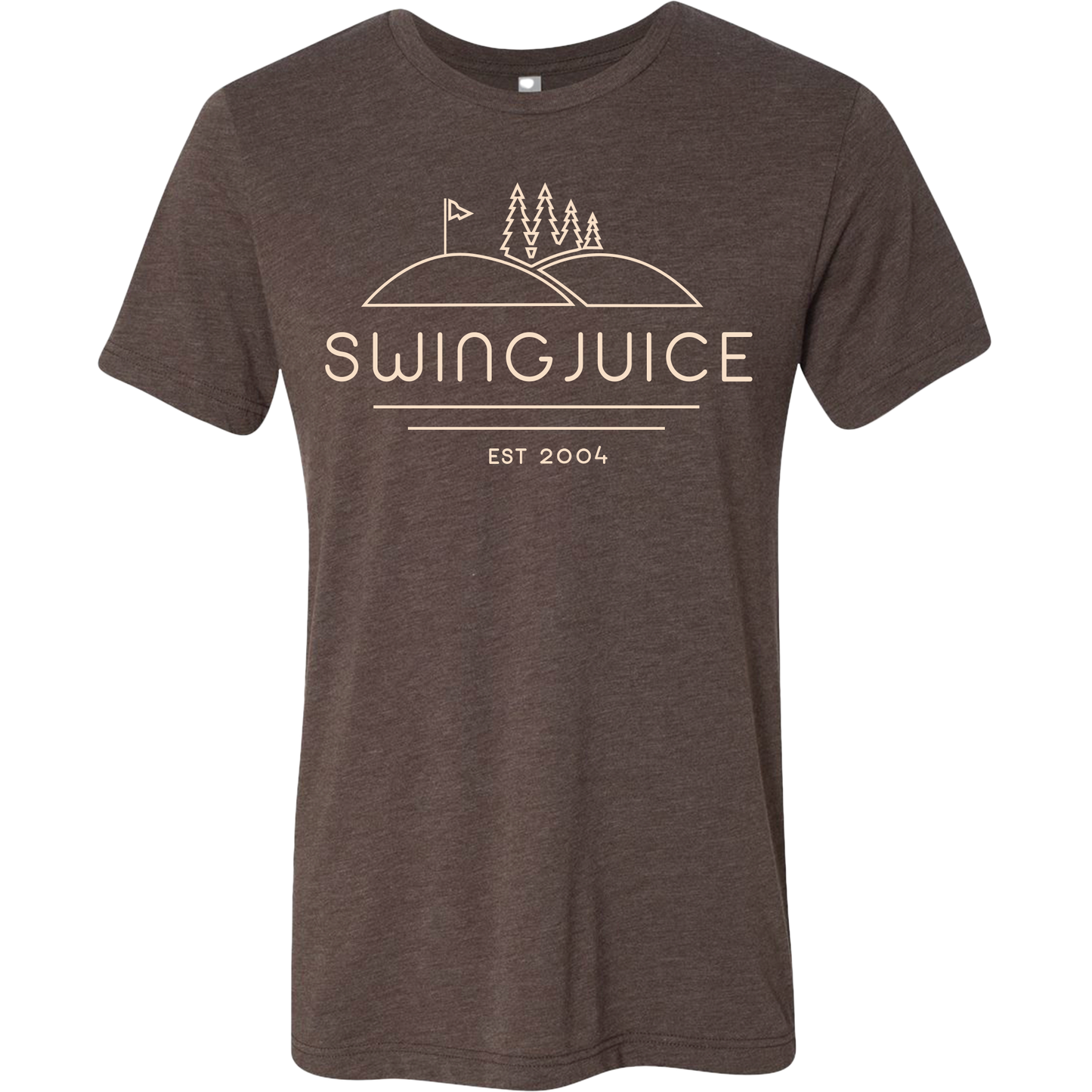 SwingJuice Golf SJ Woods Unisex Short Sleeve T-Shirt-Brown