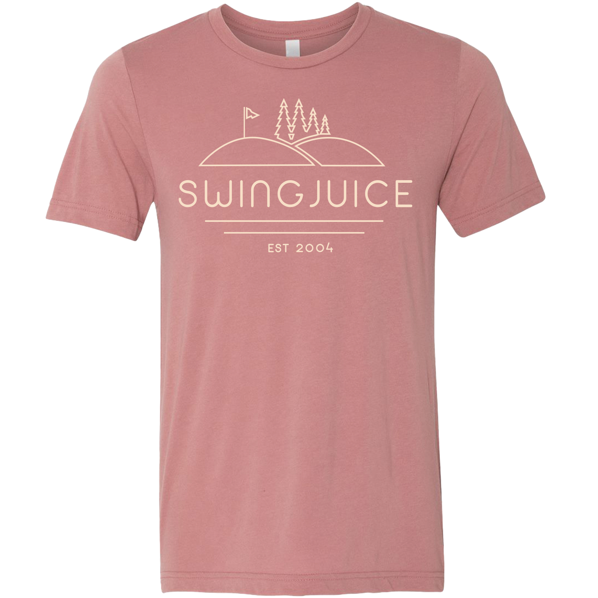 SwingJuice Golf SJ Woods Unisex Short Sleeve T-Shirt- Mauve