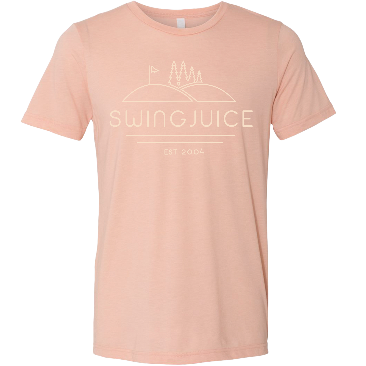 SwingJuice Golf SJ Woods Unisex Short Sleeve T-Shirt-Peach