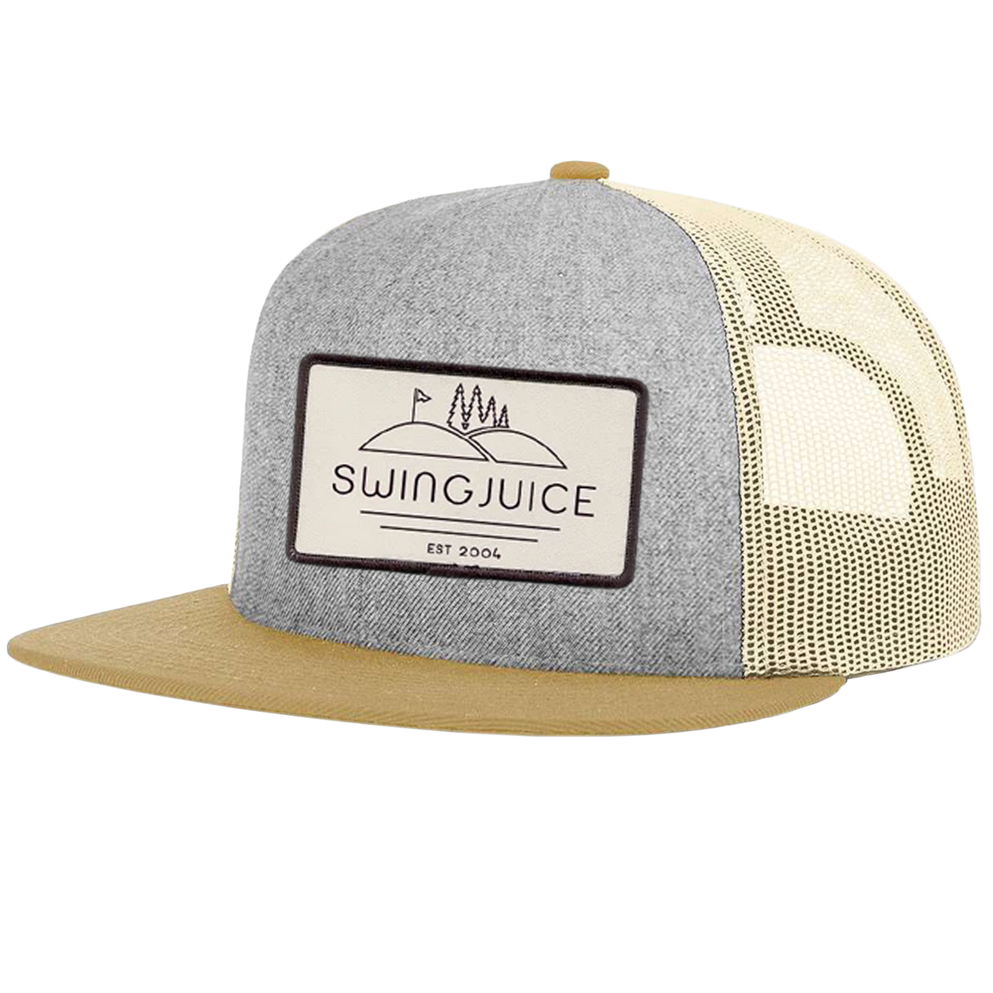 SwingJuice Golf SJ Woods Wool Trucker Hat-Grey Biscuit