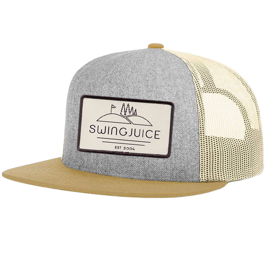 SwingJuice Golf SJ Woods Wool Trucker Hat-Grey Biscuit