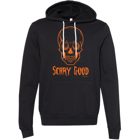 SwingJuice Golf Scary Good Unisex Long Sleeve Hoodie-Orange Black