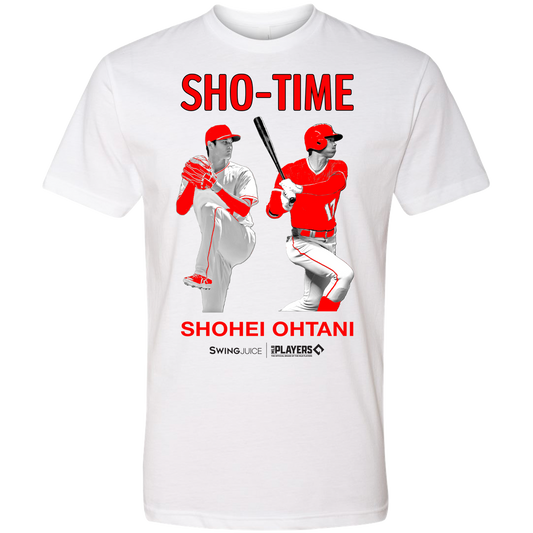 SwingJuice Baseball Shohei Ohtani MLBPA Unisex Short Sleeve T-Shirt-White