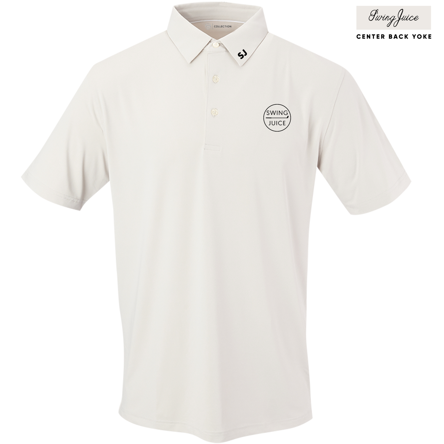 SwingJuice Golf Retro Solid Men's Performance Polo-Cloud