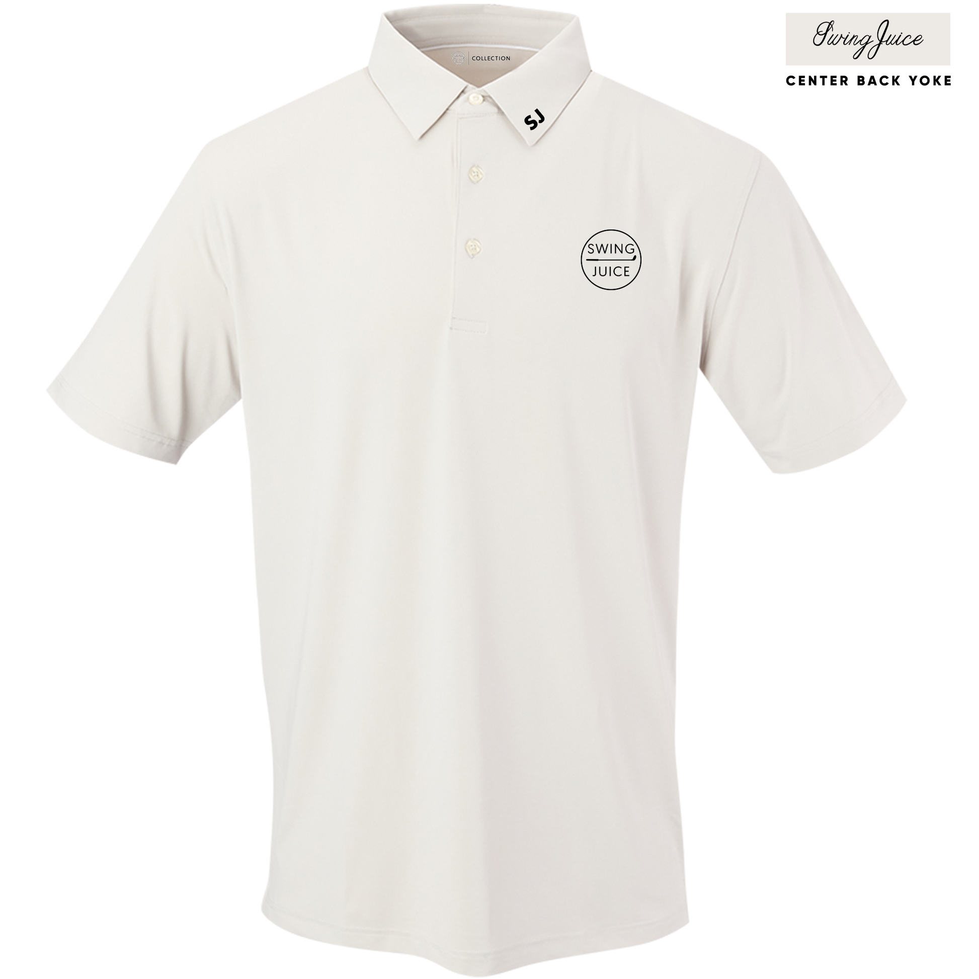 SwingJuice Golf Retro Solid Men's Performance Polo-Cloud