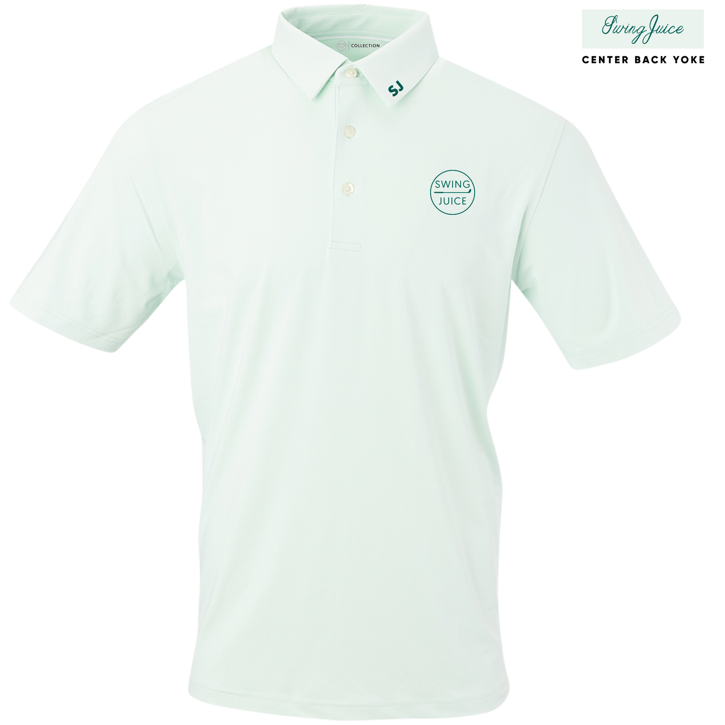 SwingJuice Golf Retro Solid Men's Performance Polo-Mist