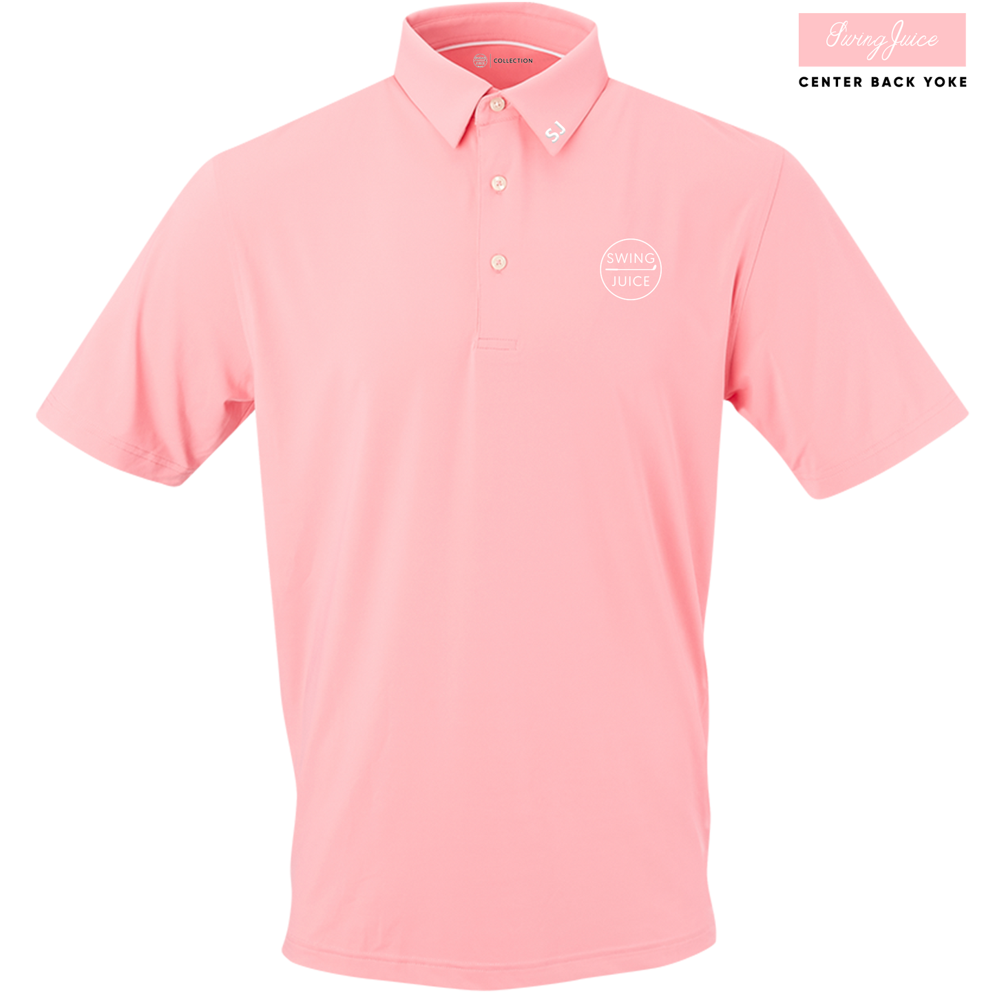 SwingJuice Golf Retro Solid Men's Performance Polo-Peppermint