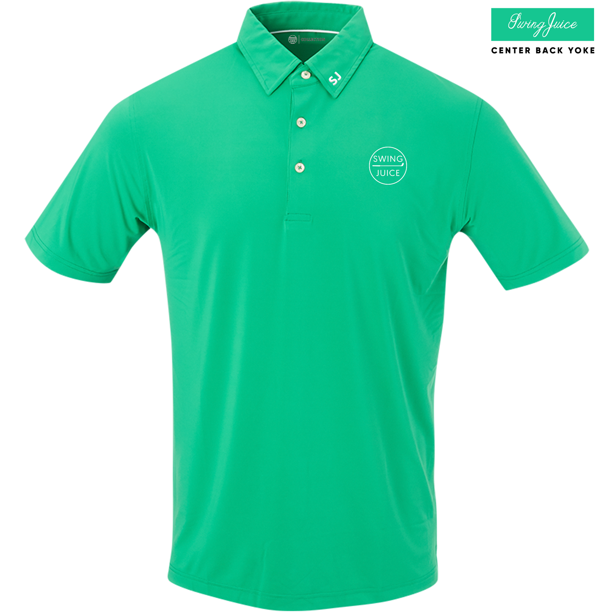 SwingJuice Golf Retro Solid Men's Performance Polo-Turf