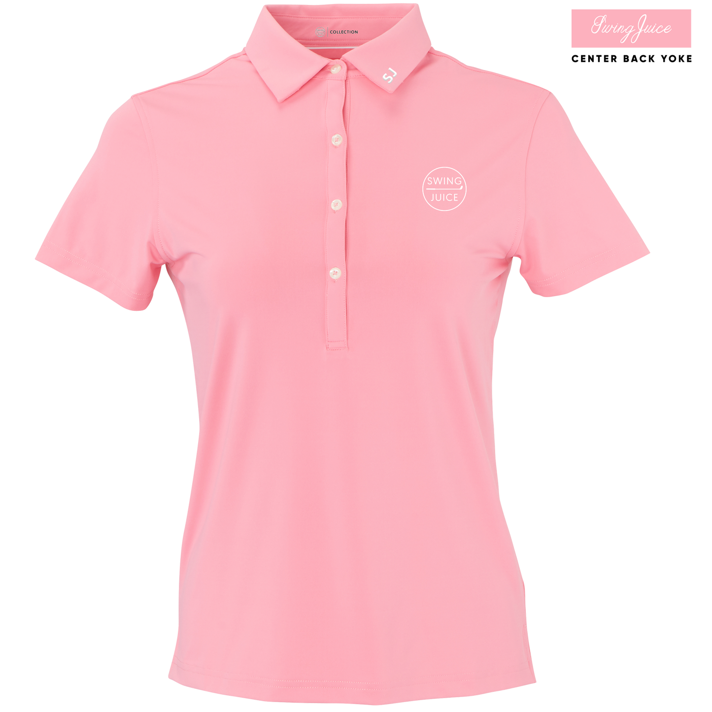 SwingJuice Golf Retro Solid Women's Performance Polo-Peppermint