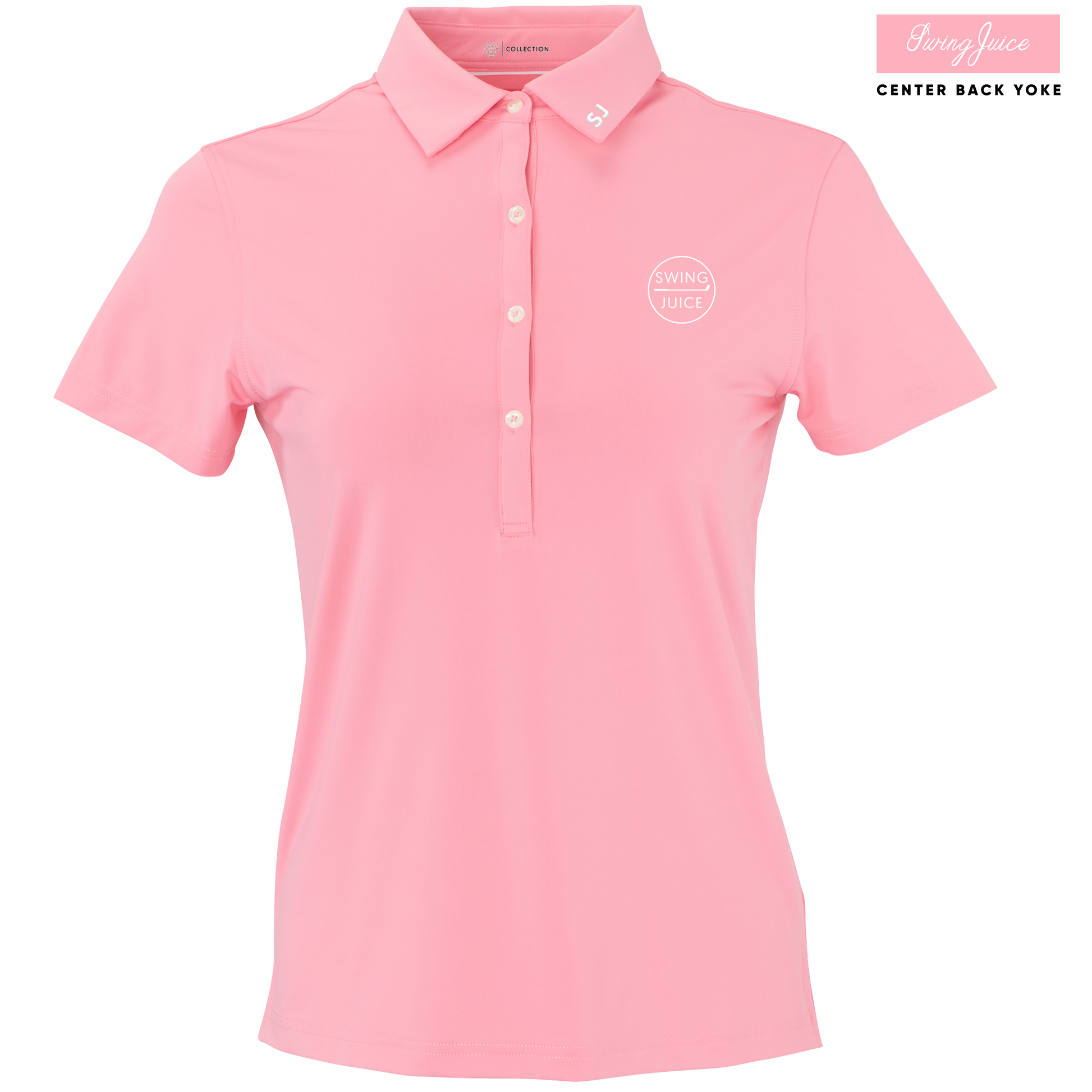 SwingJuice Golf Retro Solid Women's Performance Polo-Peppermint