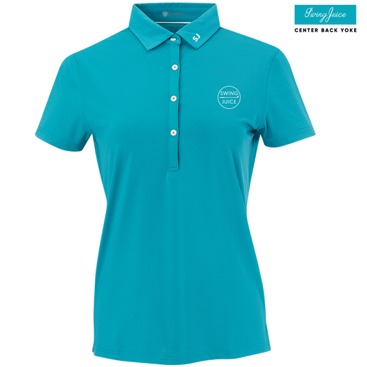 SwingJuice Golf Retro Solid Women's Performance Polo-Teal