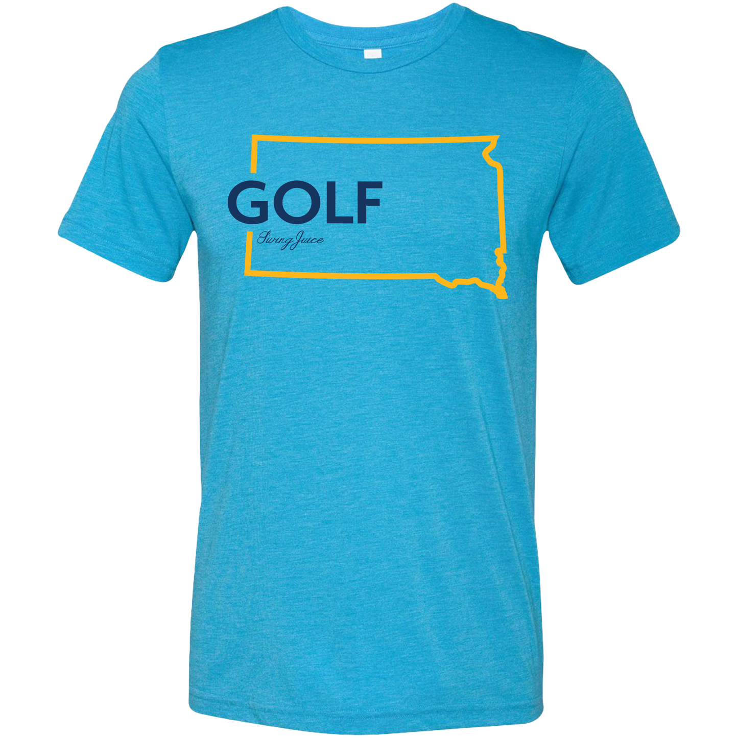 SwingJuice Golf South Dakota Unisex Short Sleeve T-Shirt-Aqua