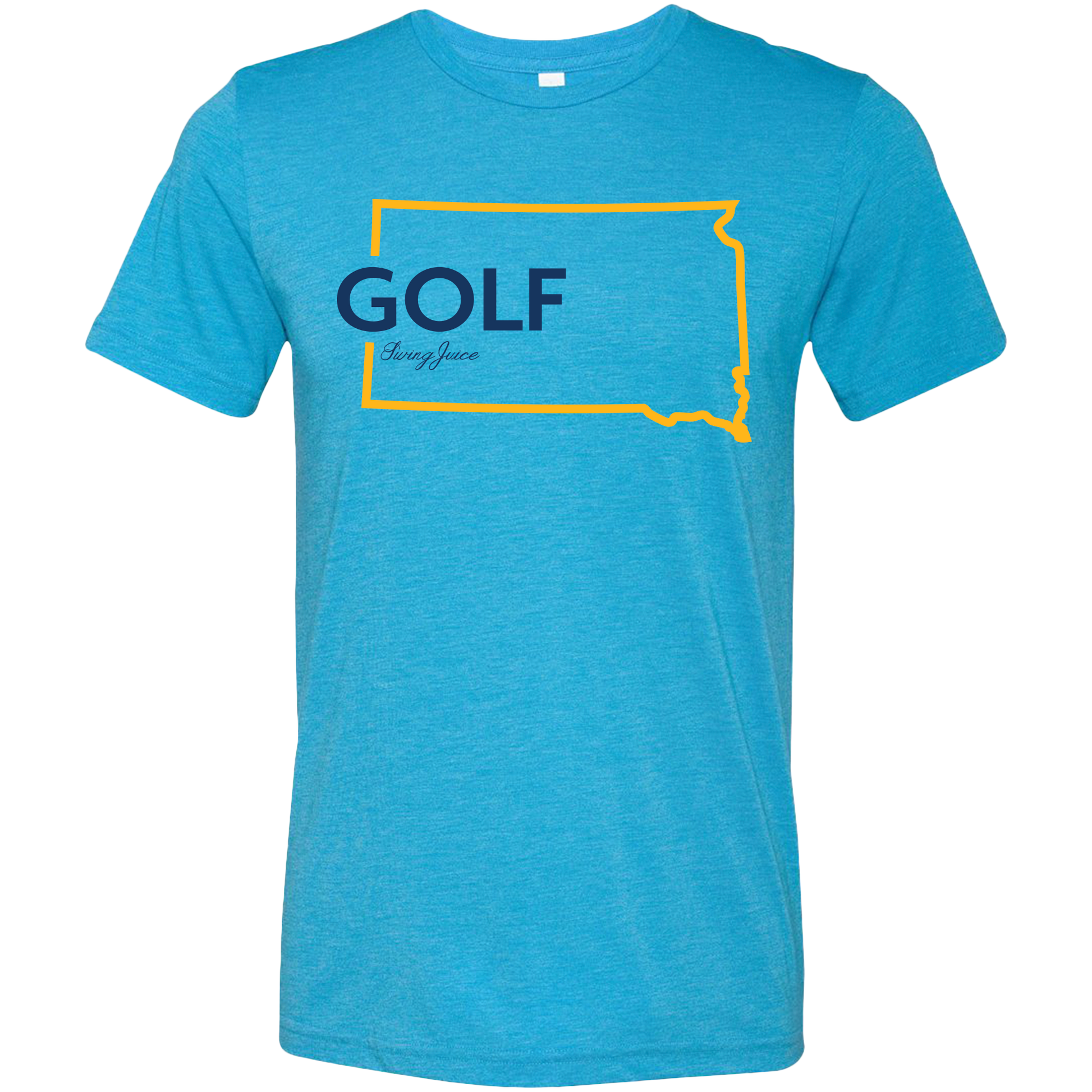 SwingJuice Golf South Dakota Unisex Short Sleeve T-Shirt-Aqua