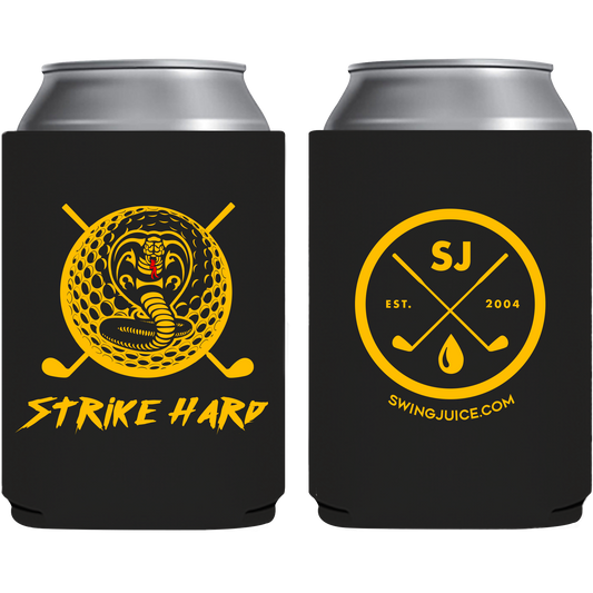 SwingJuice Golf Strike Hard Koozie-Black