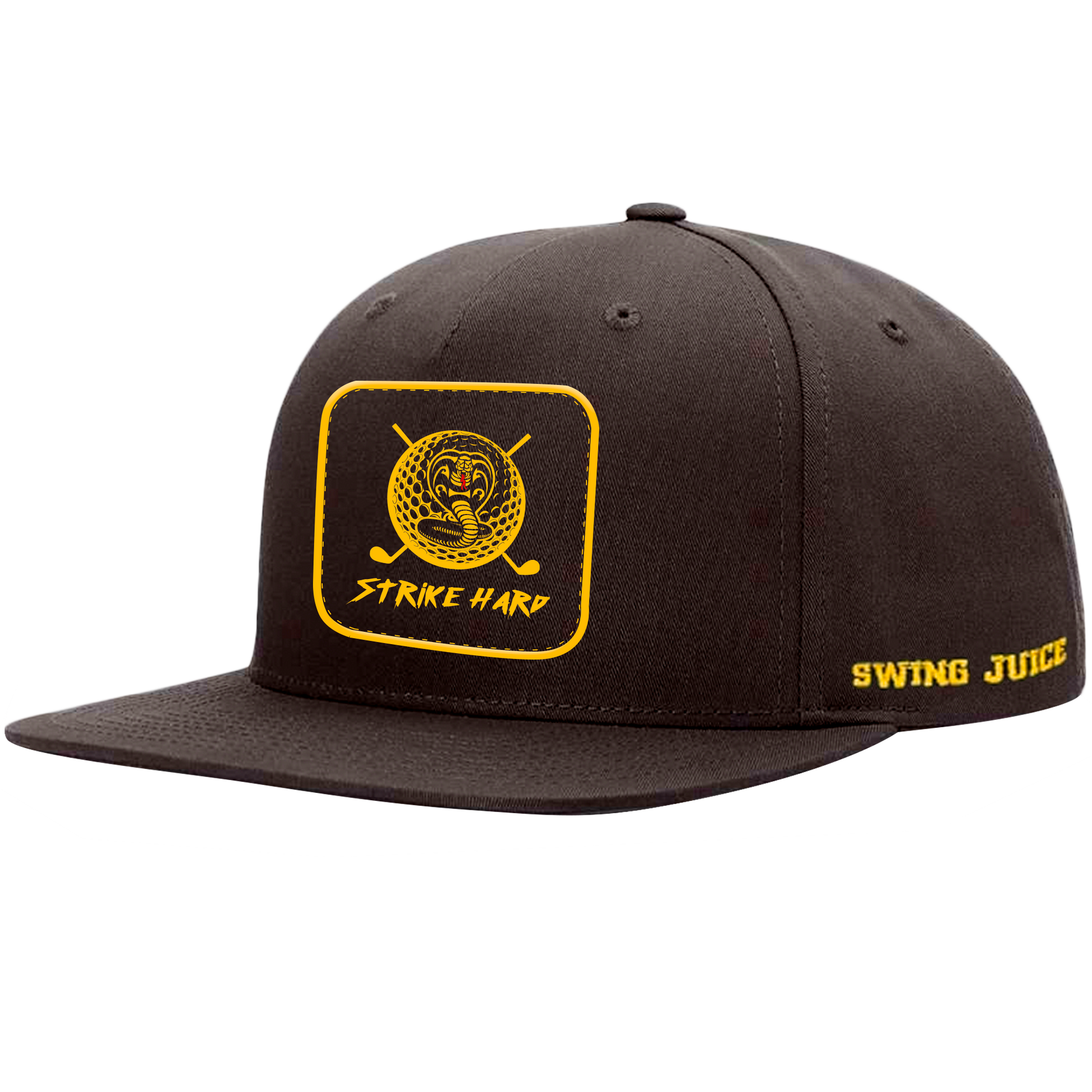 SwingJuice Golf Strike Hard SnapBack Hat-Black