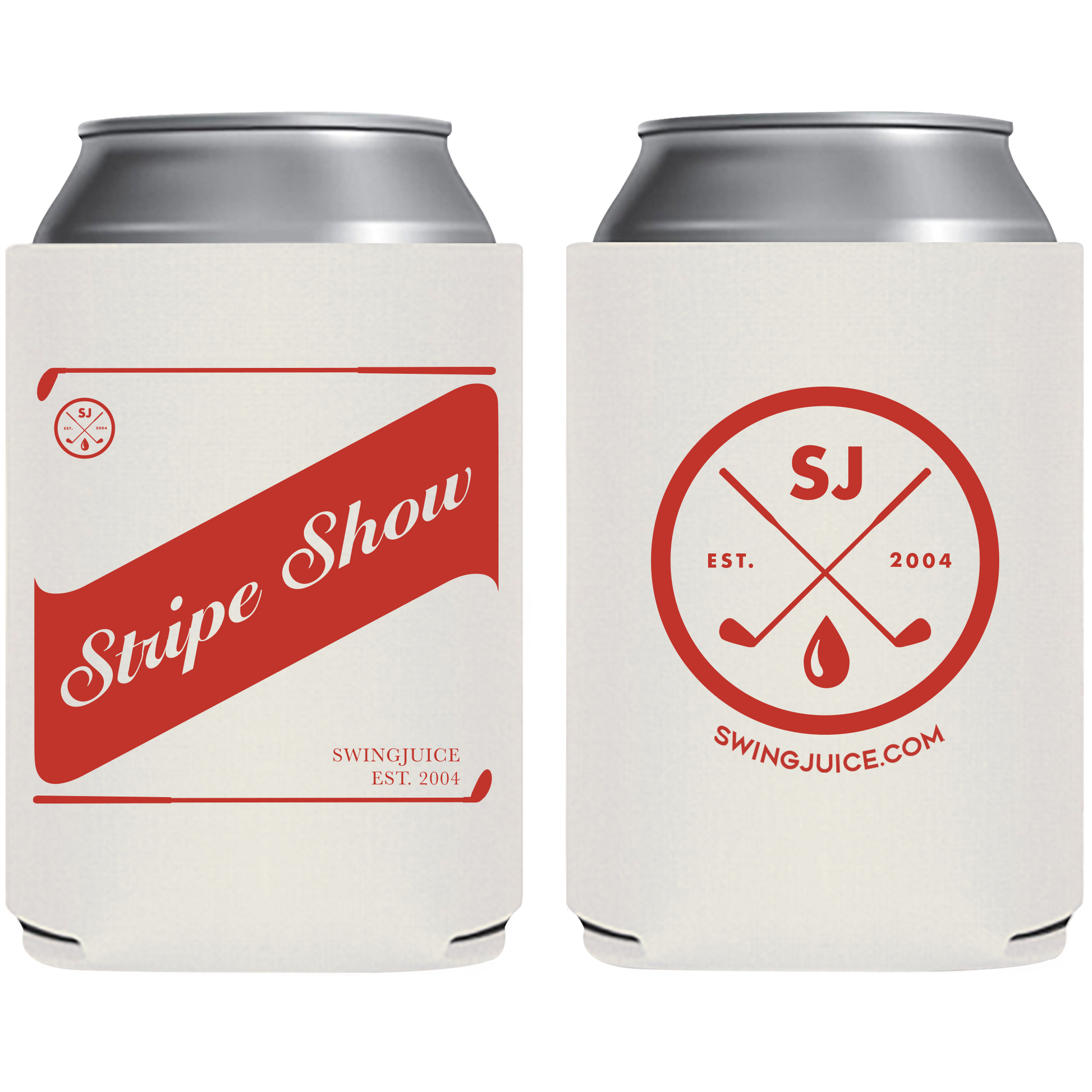 SwingJuice Golf The Stripe Show Koozie-White