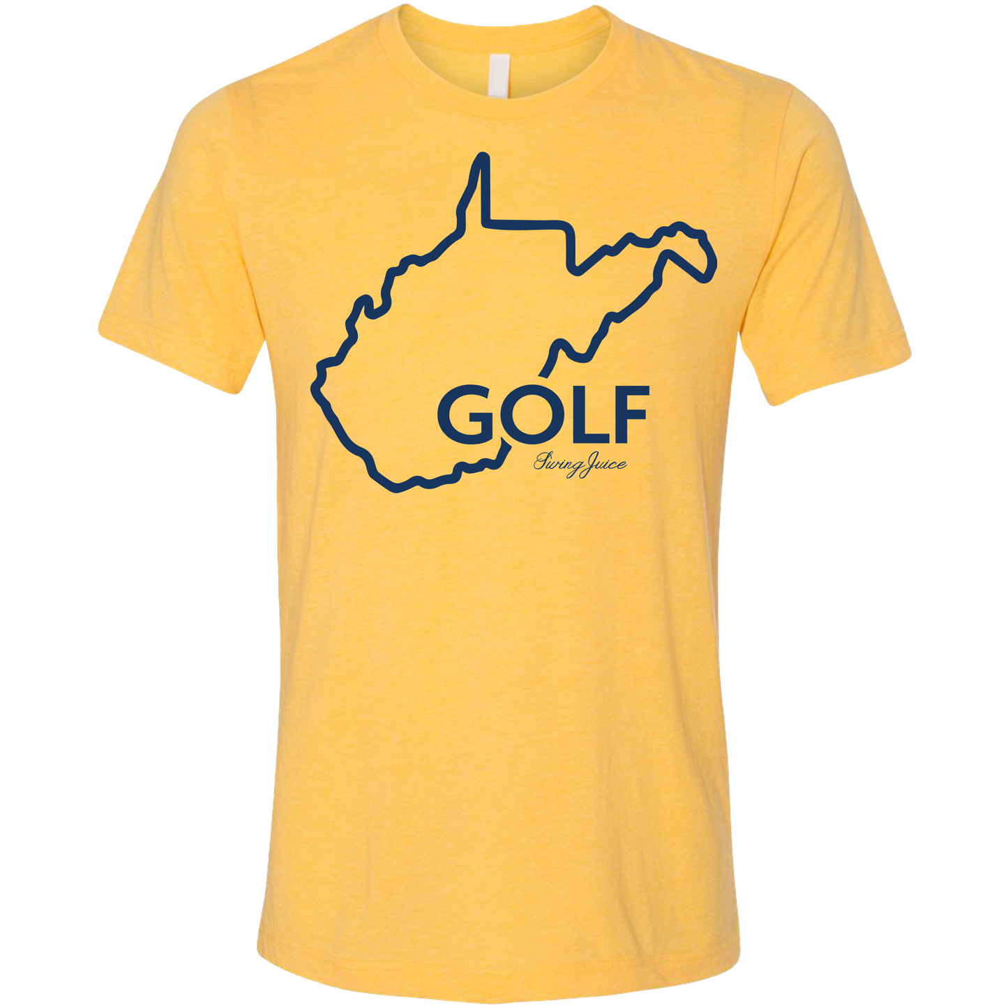 SwingJuice Golf West Virginia Unisex Short Sleeve T-Shirt-Yellow