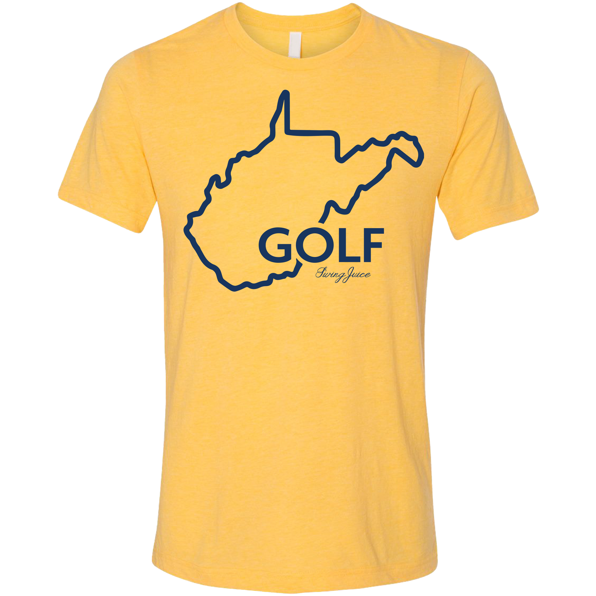 SwingJuice Golf West Virginia Unisex Short Sleeve T-Shirt-Yellow