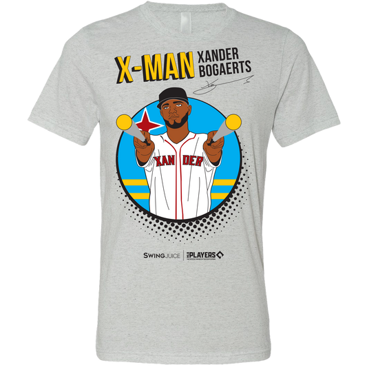 SwingJuice Baseball Xander Bogaerts MLBPA Unisex Short Sleeve T-Shirt-Light Grey