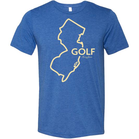 SwingJuice Golf New Jersey Unisex Short Sleeve T-Shirt-Royal Blue