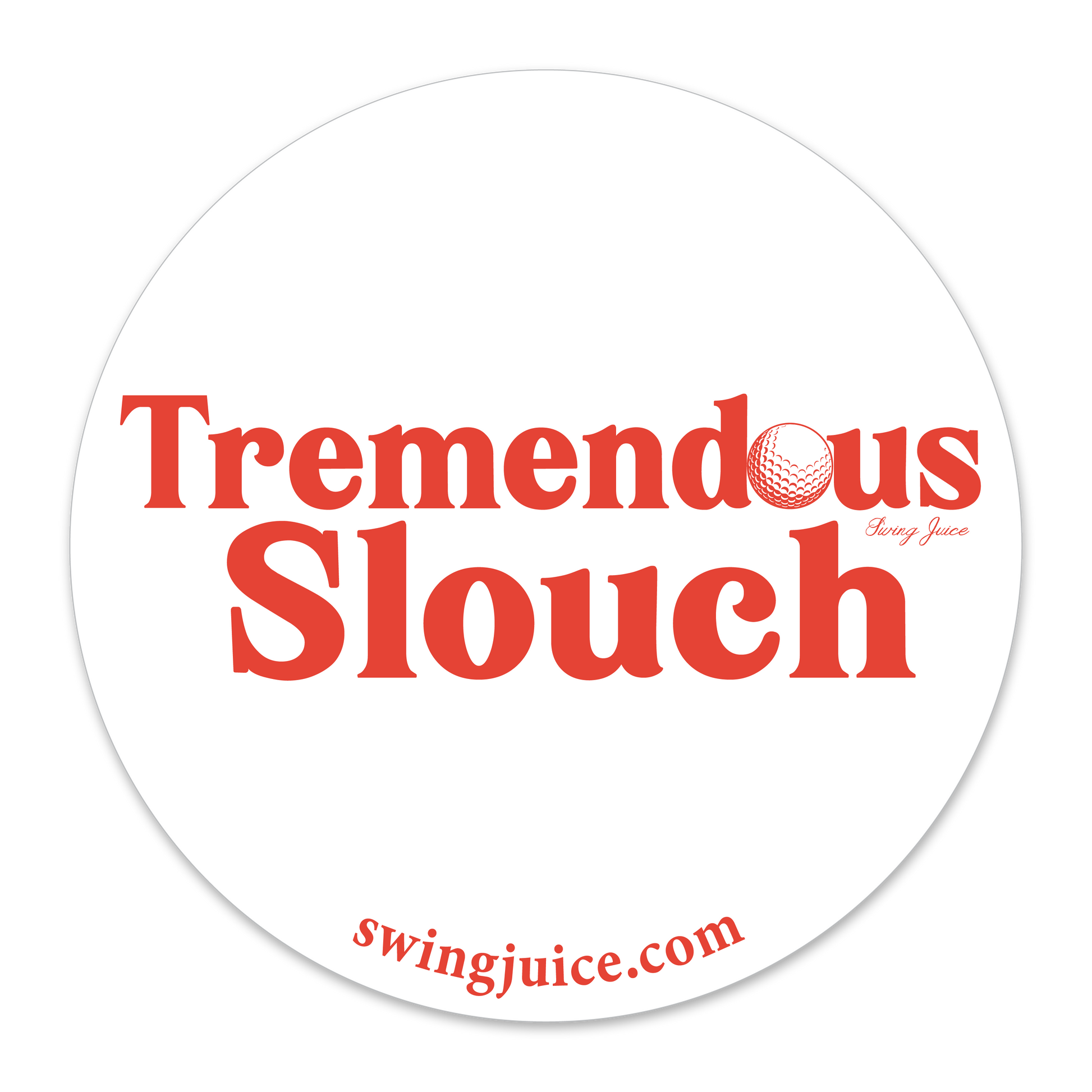 SwingJuice Golf Tremendous Slouch Sticker-White