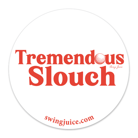 SwingJuice Golf Tremendous Slouch Sticker-White